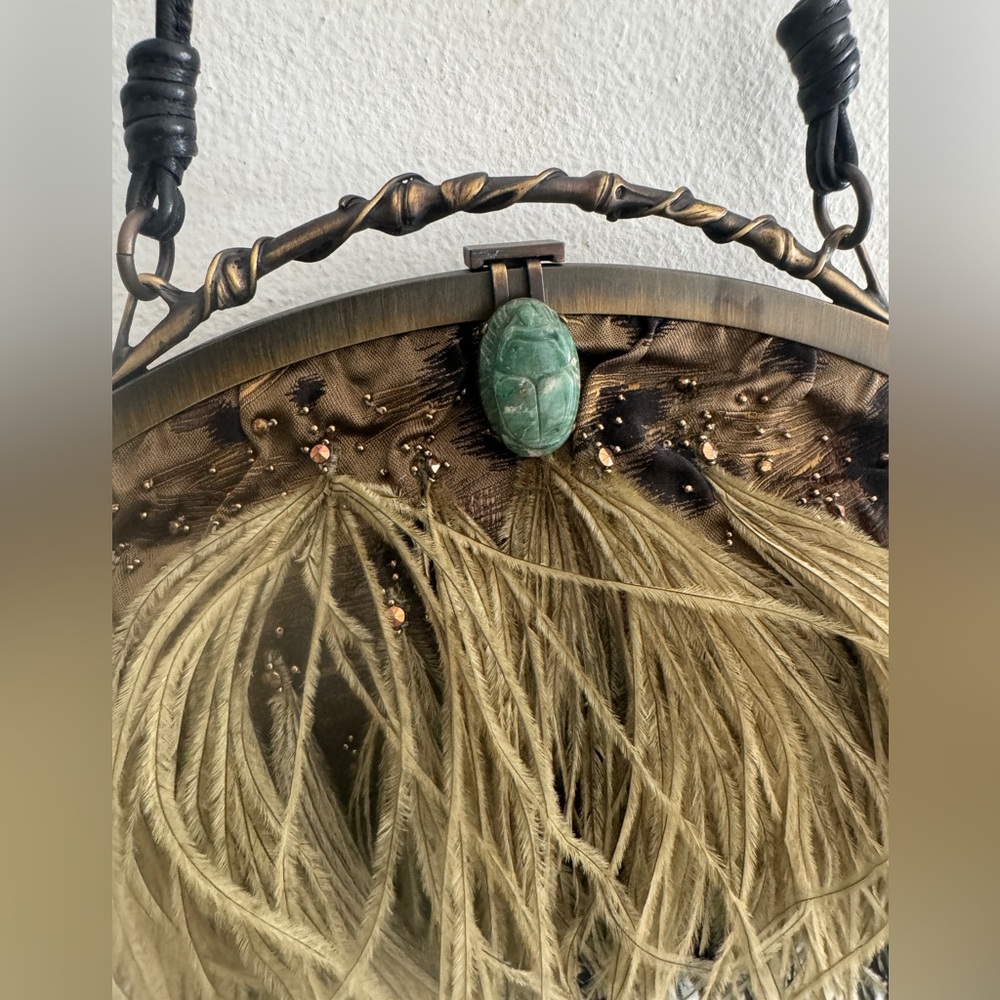 Valentino feather evening purse